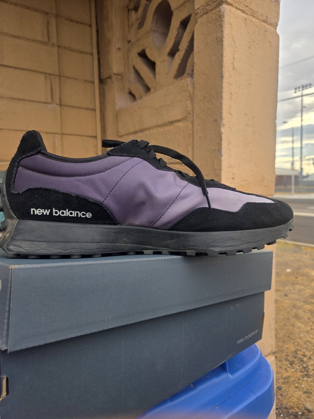 New Balance Men’s Purple and Black Sneakers